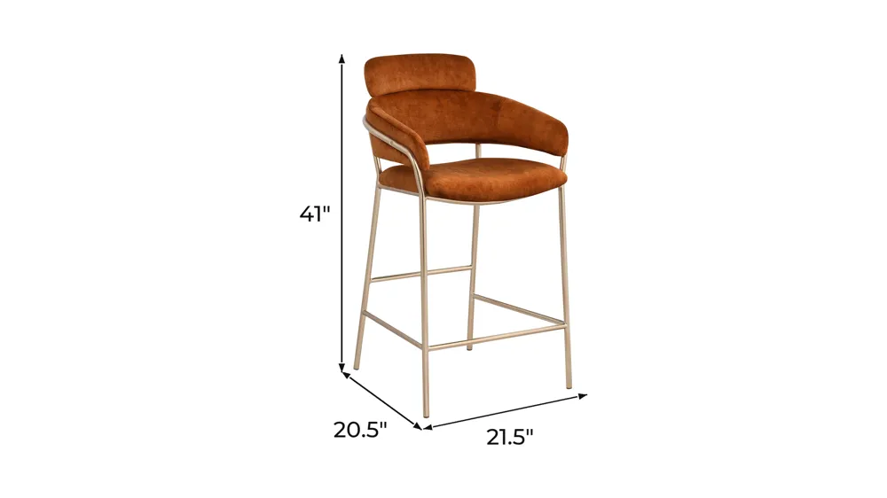 Yara Counter Stool - Set of 2 Dimensions