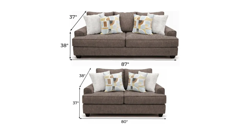 Solara Living Room Set Dimensions