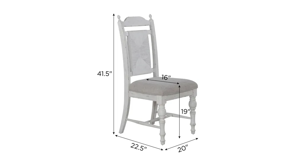 River Place Side Chair- Set of 2 Dimensions
