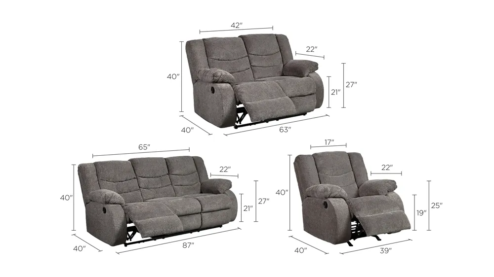 Southgate Living Room Set Dimensions