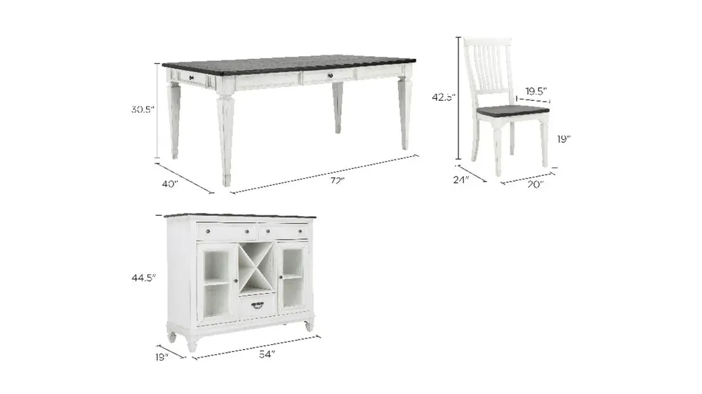 Shelby Collection Dimensions
