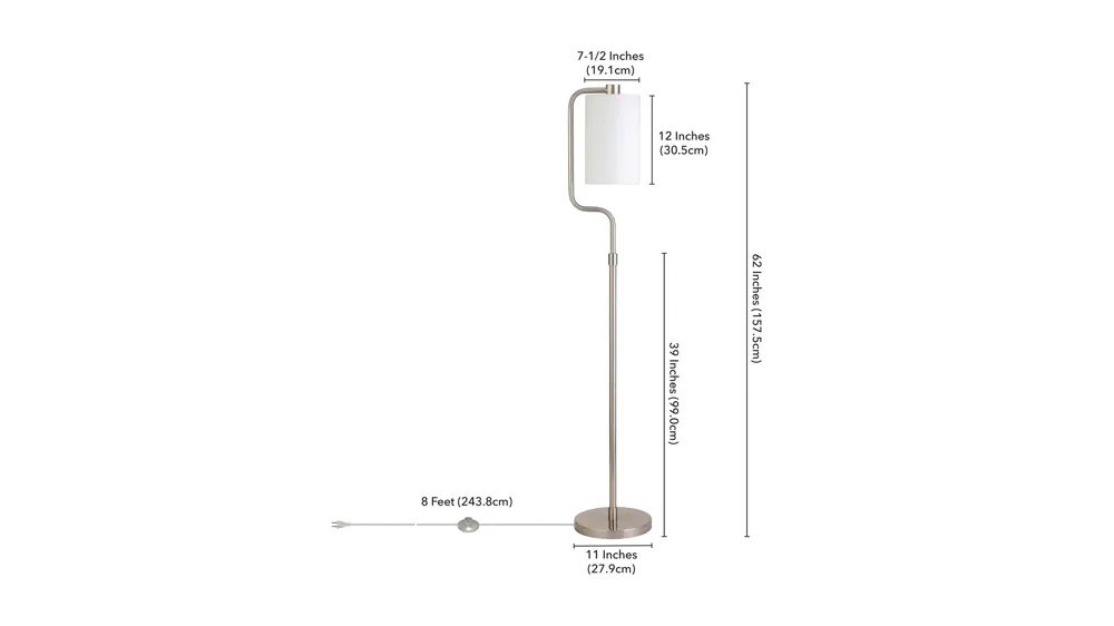 Gabriel Floor Lamp Dimensions