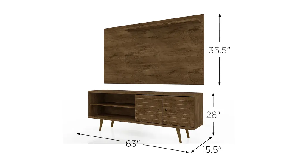 Liberty 62" TV Stand and Panel Dimensions