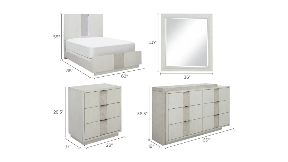 Laguna 4-pc. Set Dimensions