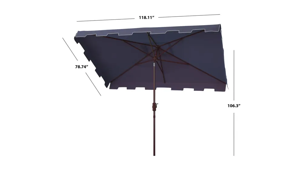 Burton 6.5 X 10 ft Rect Market Umbrella Dimensions