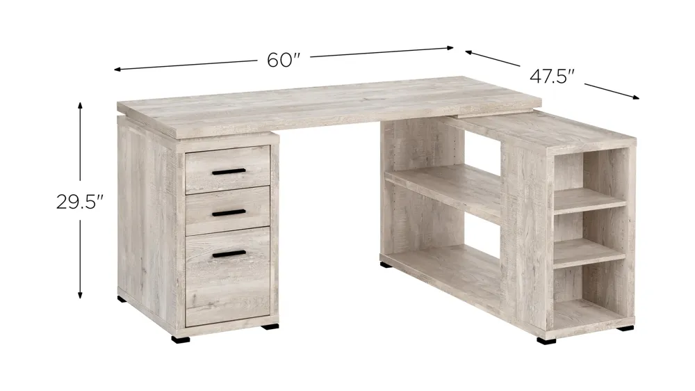 Sincere L-Shaped Computer Desk Dimensions