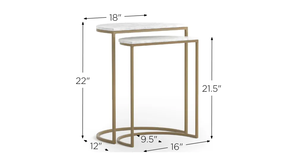 Denni Nesting Tables Dimensions