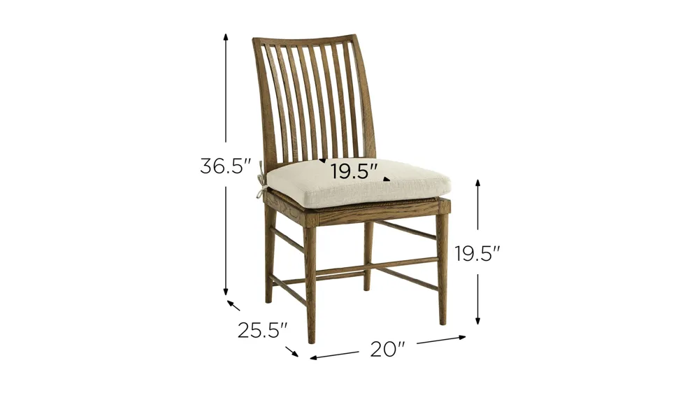 Nova Dining Side Chair III Dimensions