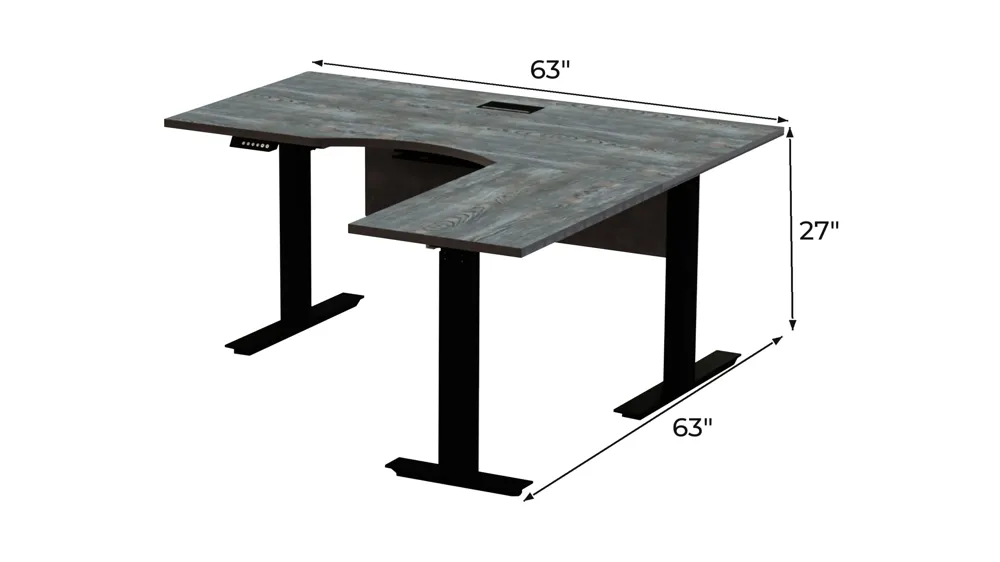 Kalmar Left Corner Sit/Stand Desk Dimensions