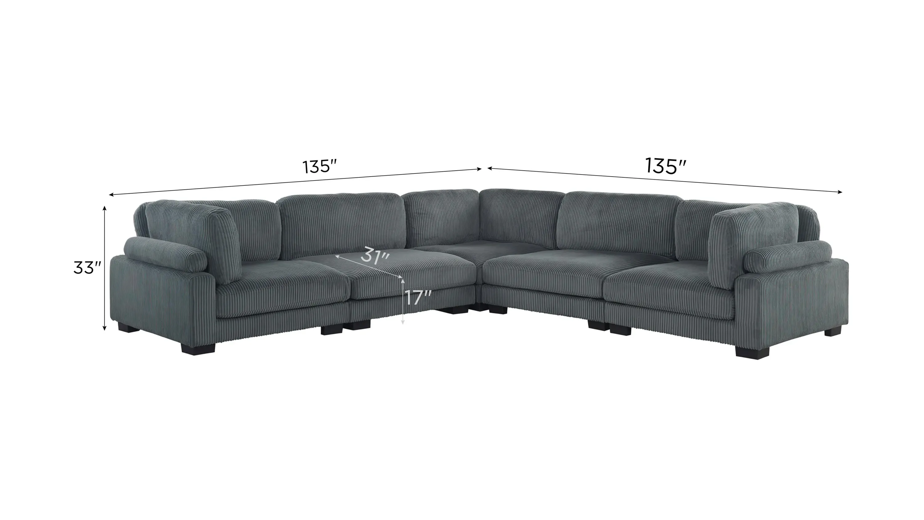 Maverick 5-pc. Sectional | Raymour & Flanigan