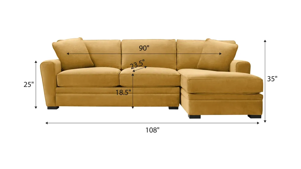 Artemis II 2-pc. Sectional Dimensions