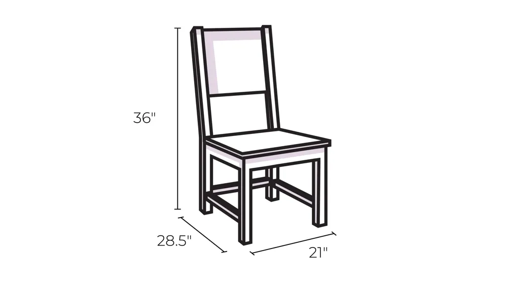 Serenity Lee Side Chairs - Set of 2 Dimensions