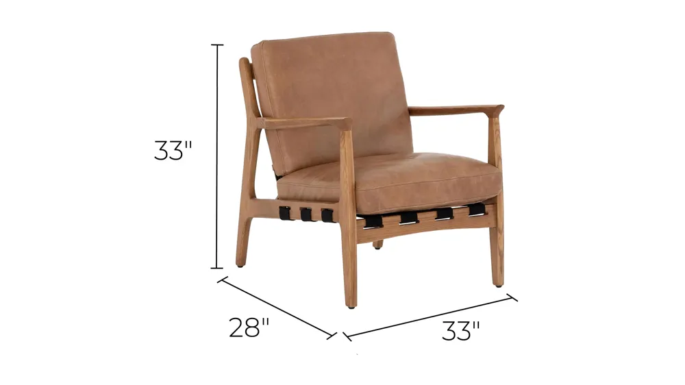 Silas Leather Chair Dimensions