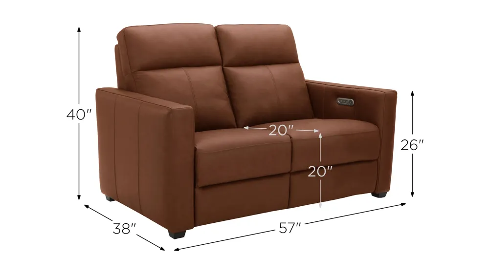 Broadway Power Reclining Loveseat Dimensions