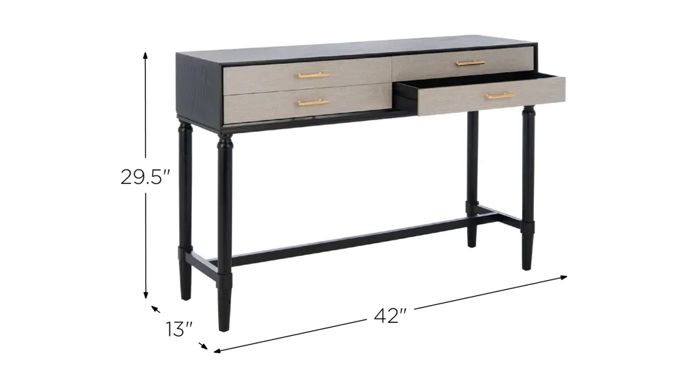 Chandra 4 Drawer Console Table Dimensions