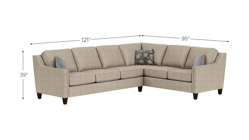 Lawrence 2-pc. Sectional Dimensions