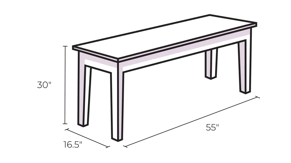 Loft Rectangular Sofa Table Dimensions