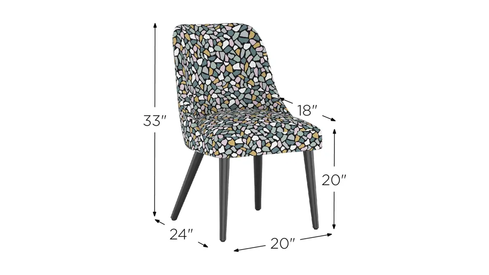 Kintra Upholstered Dining Chair Dimensions
