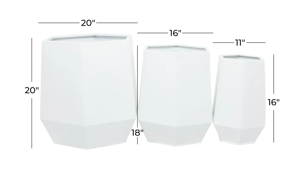 Ivy Collection Marchenkind Planter: Set of 3 Dimensions