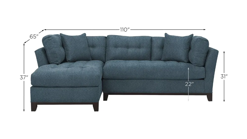 Cityscape 2-pc. Sectional Dimensions