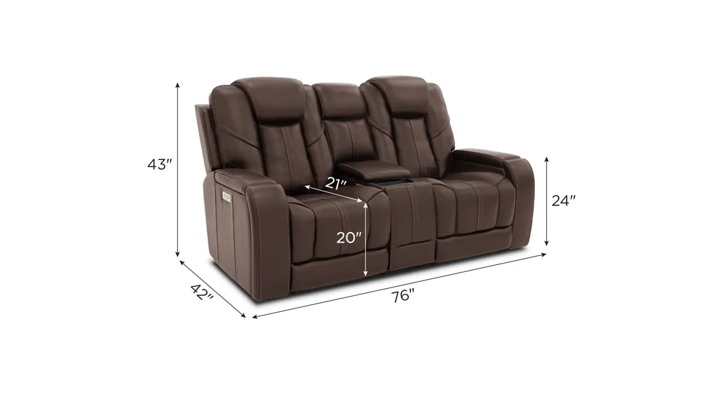 Starlight Zero Gravity Triple Power Loveseat w/ Immersive Entertainment, Heat & Massage Dimensions