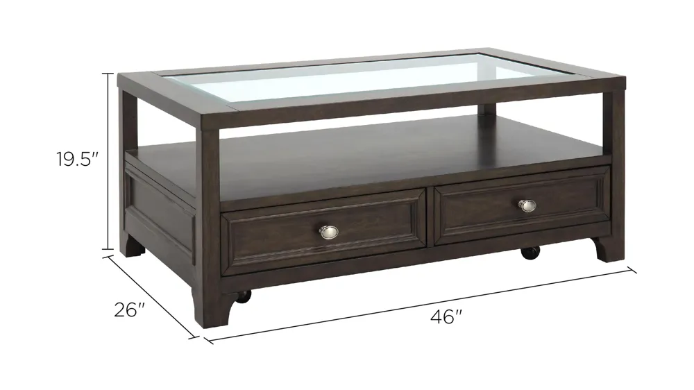 Whitwell Rectangular Cocktail Table Dimensions