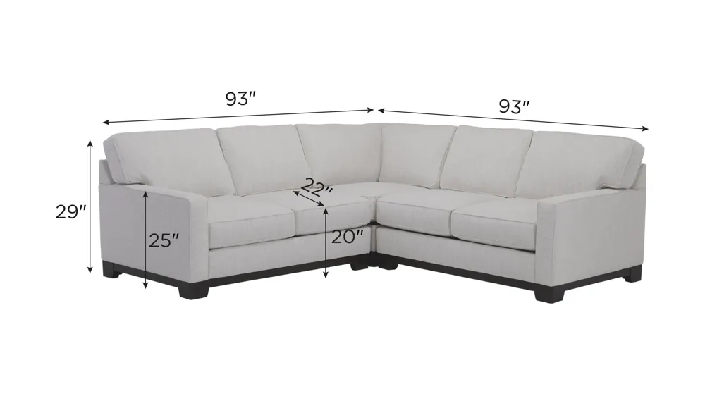 Artemis I 3-pc. Sectional Dimensions