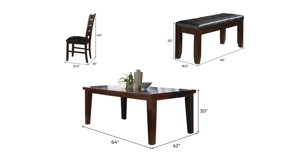 Bardstown 6-pc. Dining Set Dimensions