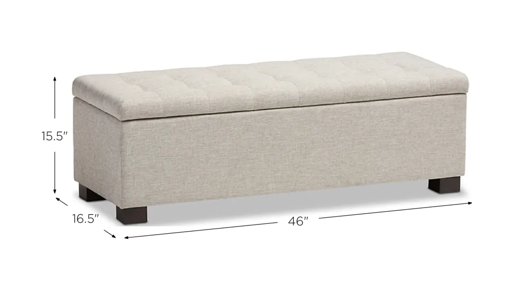 Roanoke Storage Ottoman Bench Dimensions