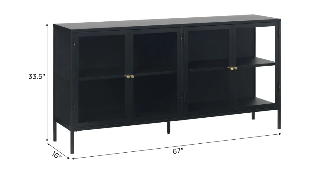 Hudson 4-Door Sideboard Dimensions