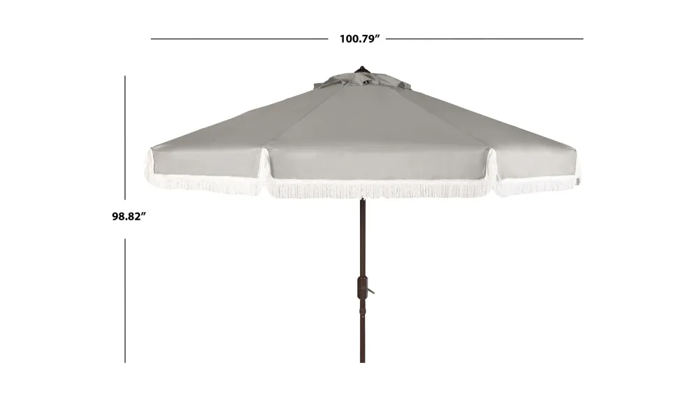 Murphy Crank Outdoor Push Button Tilt Umbrella Dimensions