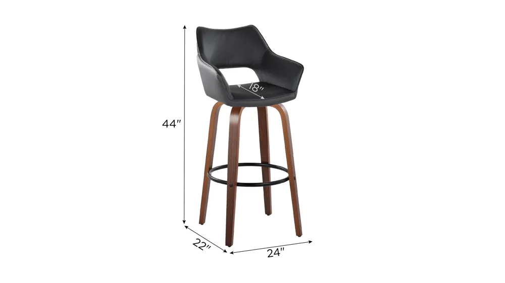 Mustang Barstool - Set of 2 Dimensions