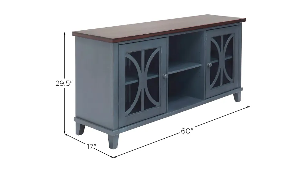 Candida 60" TV Console Dimensions
