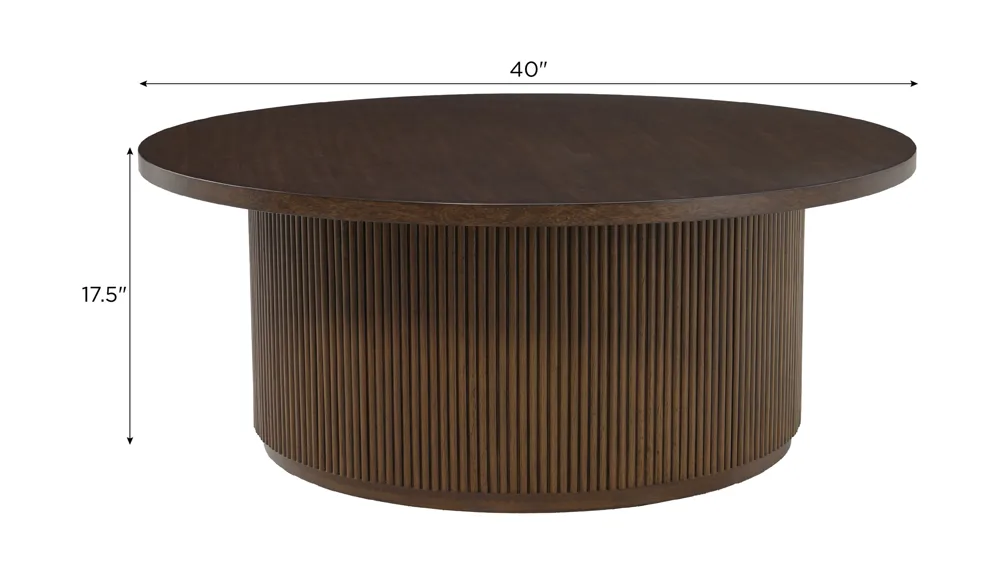 Theo Coffee Table w/ Casters Dimensions
