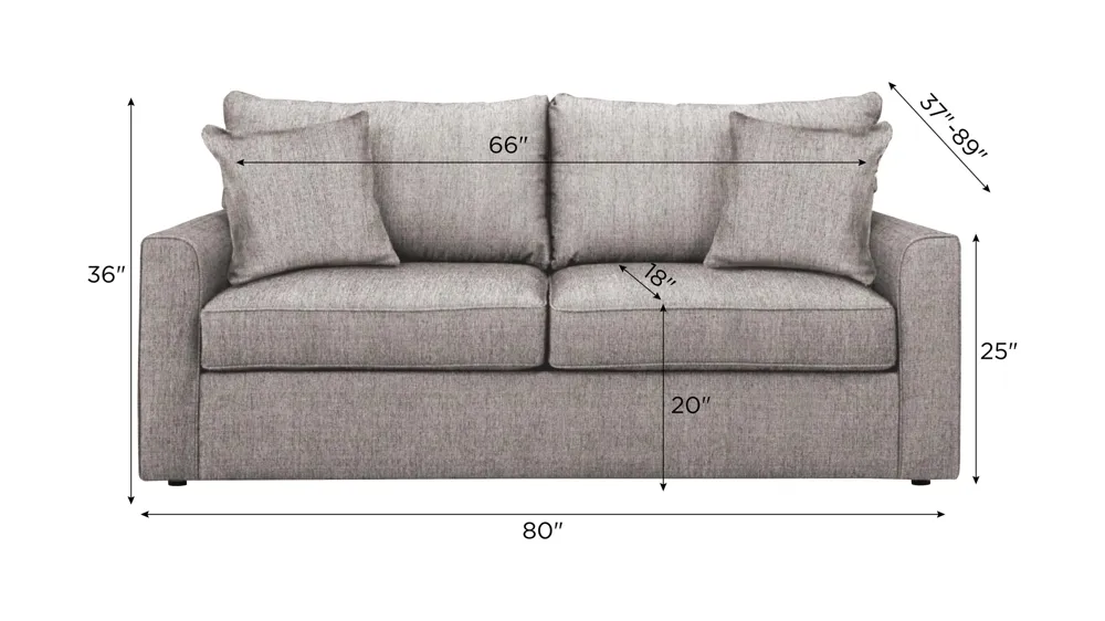 Trayce Chenille Queen Sleeper Sofa Dimensions