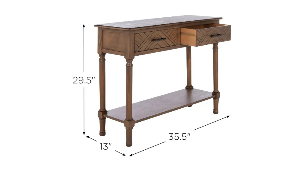 Daegan 2 Drawer Console Table Dimensions