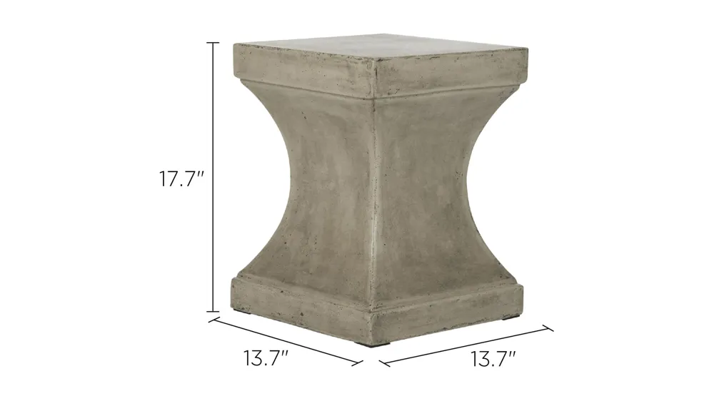 Curby Indoor/Outdoor Accent Table Dimensions