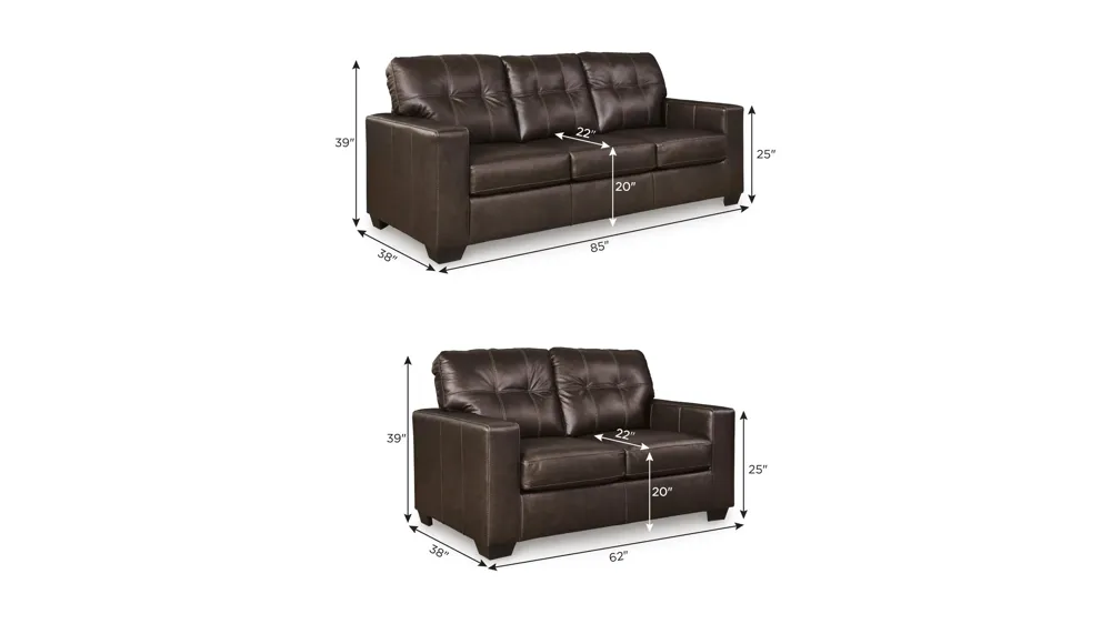 Arvell Living Room Set Dimensions
