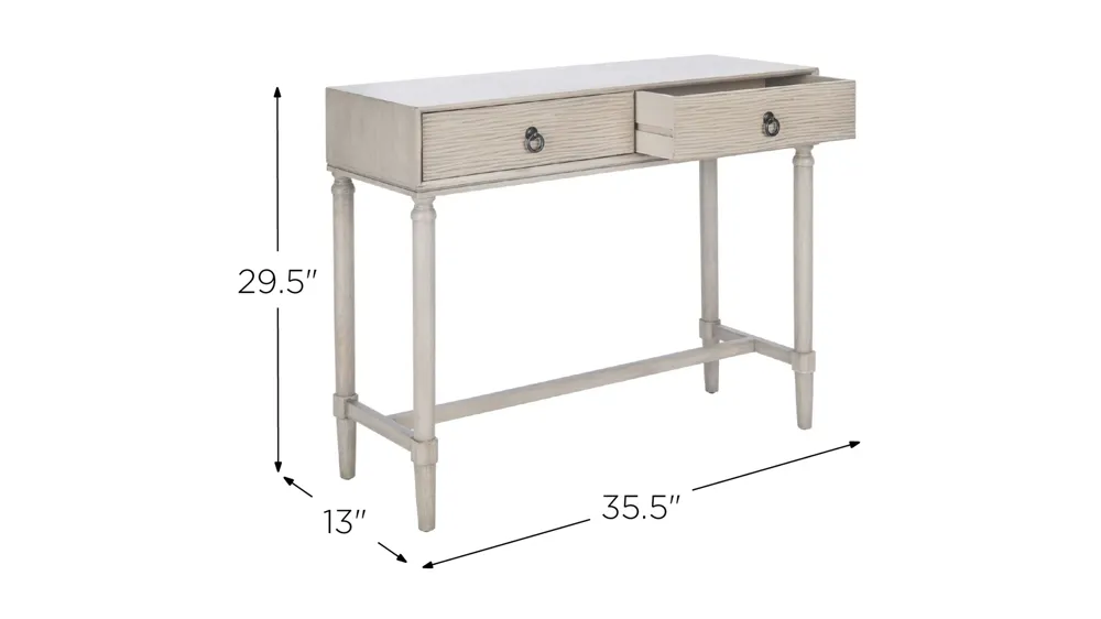 Autumn 2 Drawer Console Table Dimensions