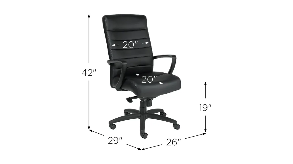 Manchester Extended Height Office Chair Dimensions