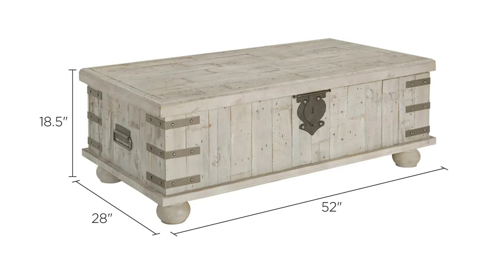 Carynhurst Casual Lift Top Cocktail Table Dimensions