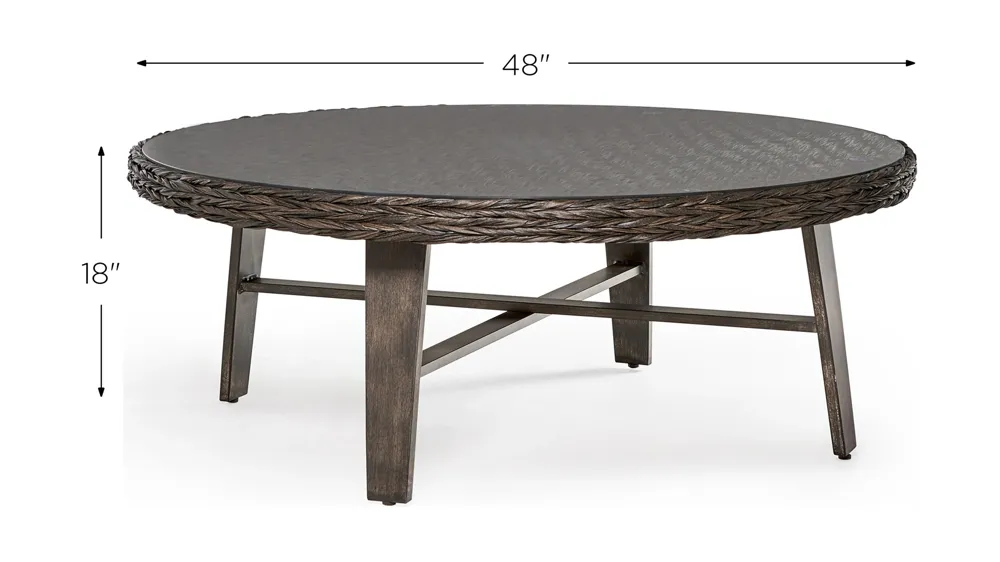 Grand Isle Dkc Round Outdoor Coffee Table Dimensions