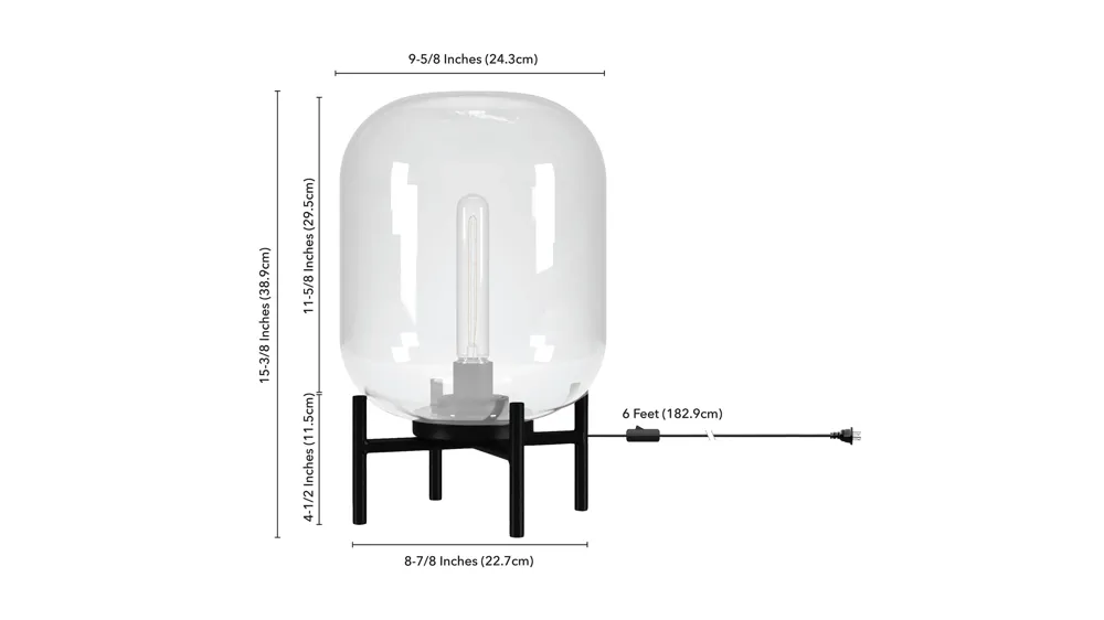 Farnham Globe Table Lamp Dimensions
