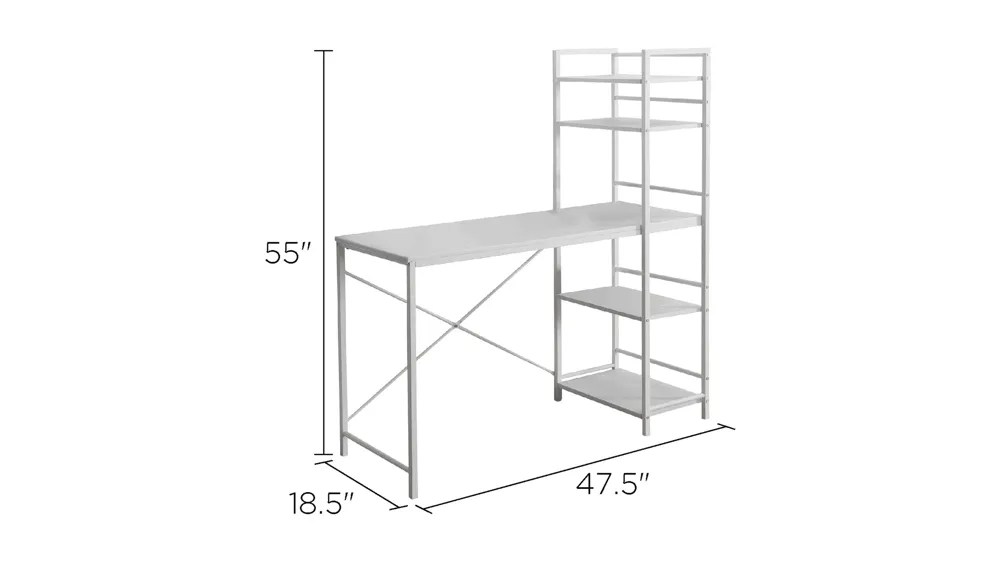 Albion Computer Desk with Bookcase Dimensions
