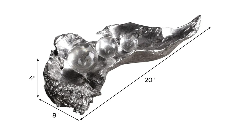 Three Peas In A Pod Metallic Sculpture Dimensions