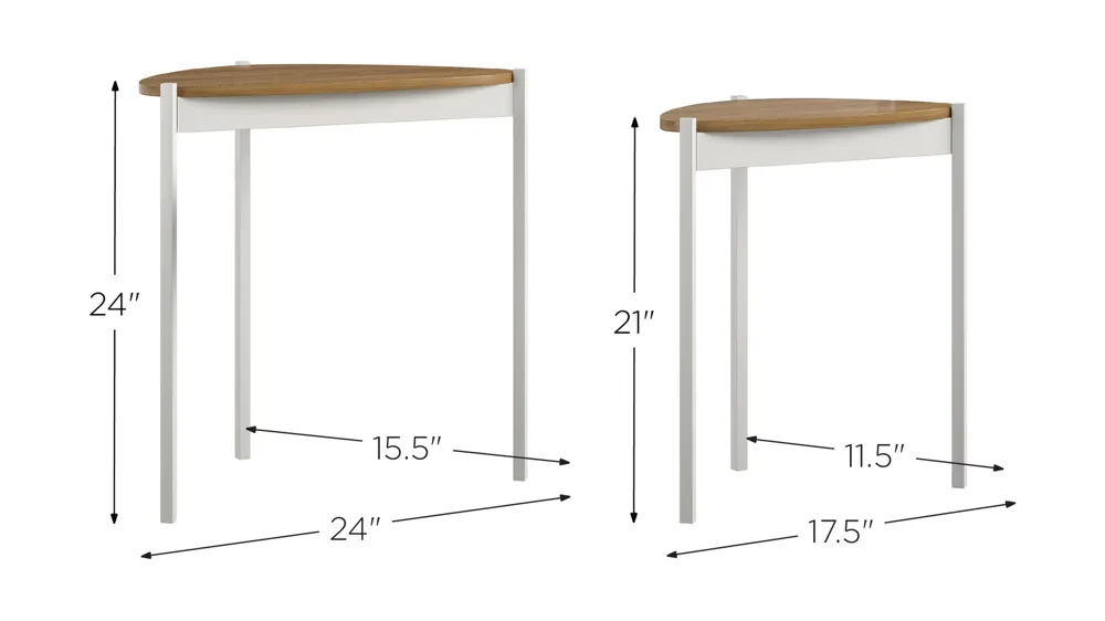 Novogratz Tallulah Nesting Tables Dimensions