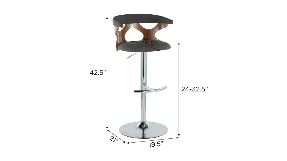 Gardenia Adjustable Barstool - Set of 2 Dimensions