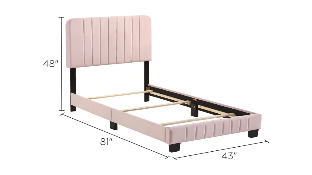Lodi Upholstered Panel Bed Dimensions