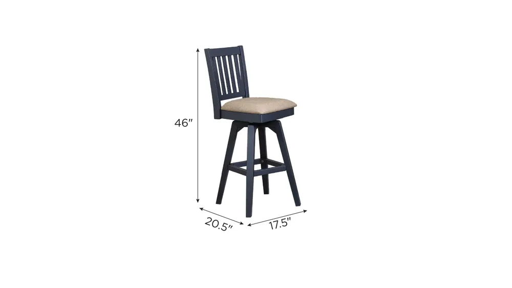 Autumn Winds Swivel Barstool - Set of 2 Dimensions