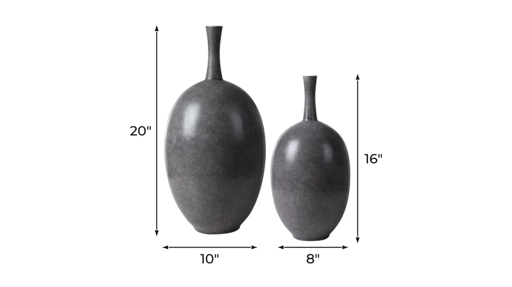 Riordan Modern Vases: Set of 2 Dimensions
